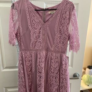 Pink lace dress
